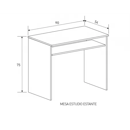 MESA ESTUDIO CON BANDEJA MOD AURA GRIS O MAUVELLA