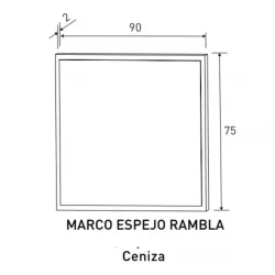 MARCO ESPEJO COMODIN  RAMBLA 2 CENIZA              CENIZA 2