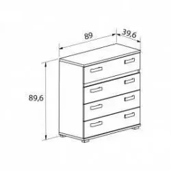 COMODIN 4 CAJONES RAMBLA 2 CEN-NE                  CENIZA-NE 2