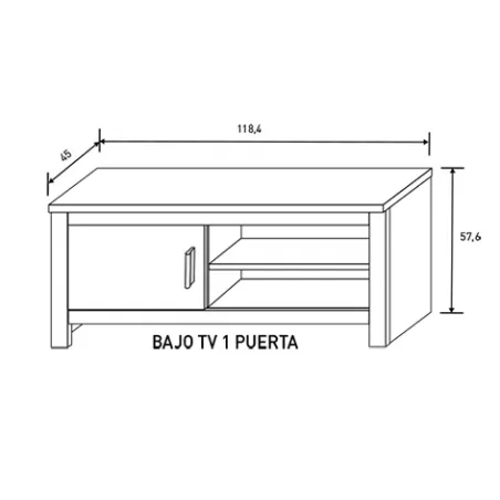 BAJO T.V. 1 PUERTA RONCAL AND-RO ANDERSEN PINO-ROBLE