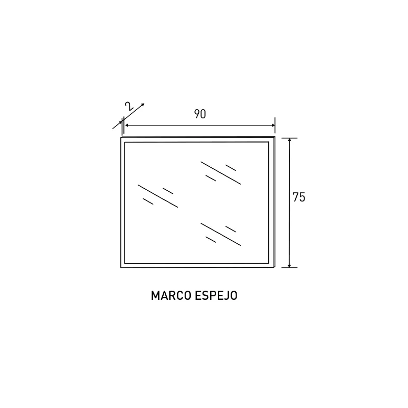 MARCO ESPEJO RONCAL ACABADO PINO O CAÑÓN