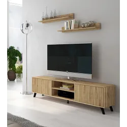 BAJO T.V. 2 PTAS. MOD. SOLANA MAU-RY               ROBLE MAU