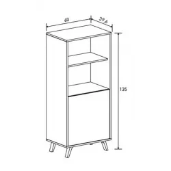 MUEBLE BAR MOD. SOLANA MAU-RY                      ROBLE MAU 2