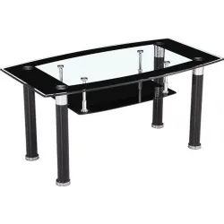 MESA CENTRO FIJA T/CRISTAL LOIRA NEGRO             NEGRO 2