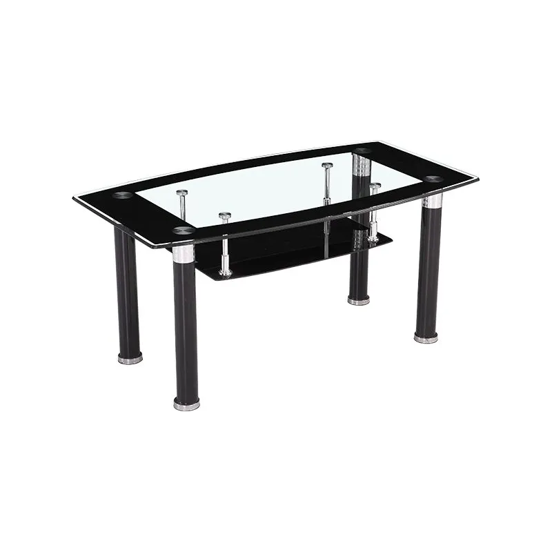 MESA CENTRO FIJA T/CRISTAL LOIRA NEGRO             NEGRO