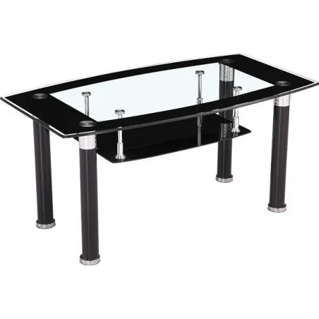 MESA CENTRO FIJA T/CRISTAL LOIRA NEGRO             NEGRO