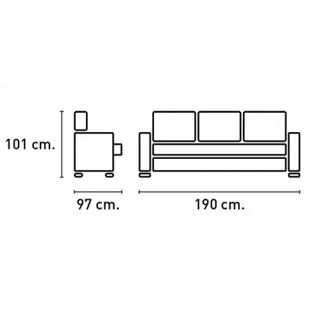 SOFA 3P RELAX TAP.103-03 LUXOR 2023 BEIG           BEIG