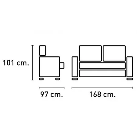 SOFA 2P RELAX TAP.103-03 LUXOR 2024 BEIG O  MARENGO