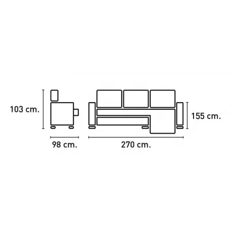 SOFA 3P RELAX TAP.103-03 LUXOR 2023 BEIG           BEIG