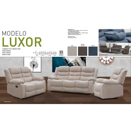 SOFA 3P RELAX TAP.103-03 LUXOR 2023 BEIG           BEIG