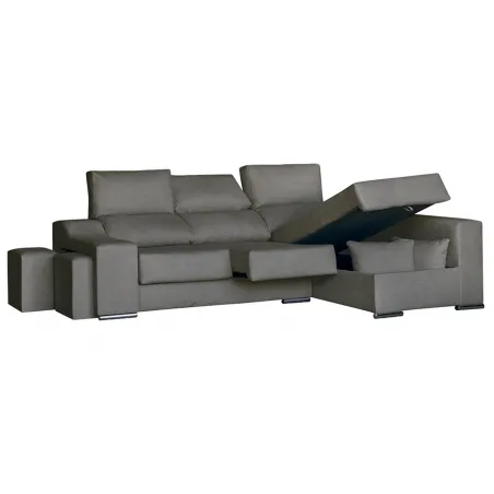 Chaiselongue Málaga derecha beige o gris