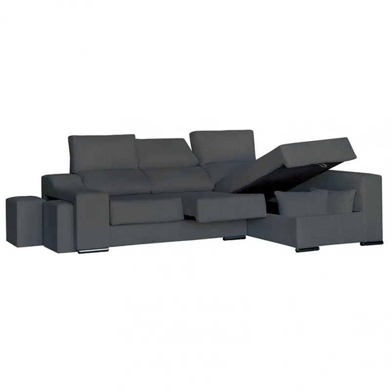 Chaiselongue Málaga derecha beige o gris