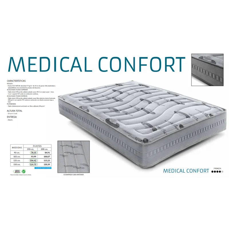 COLCHON MEDICAL CONFORT multimedida altura 24