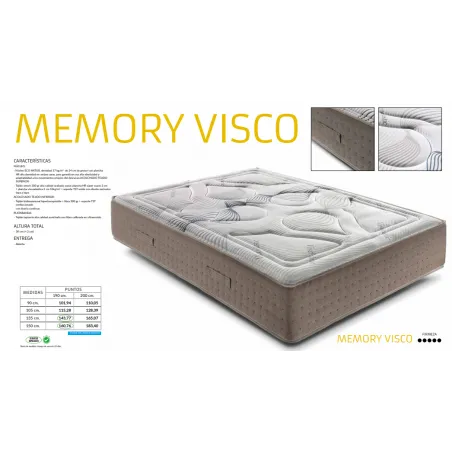 COLCHON MEMORY VISCO altura 30 cm. muiltimedida