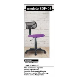 SILLA OFICINA SOF-06 SILLA OFI.VIO-NE              VIOLETA-N 2