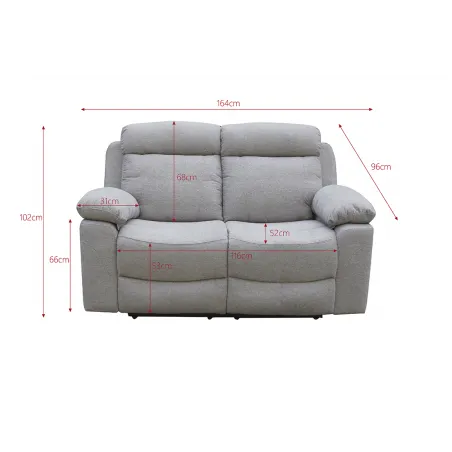SOFA 2P RELAX TAP. MOD OLIMPO GRIS