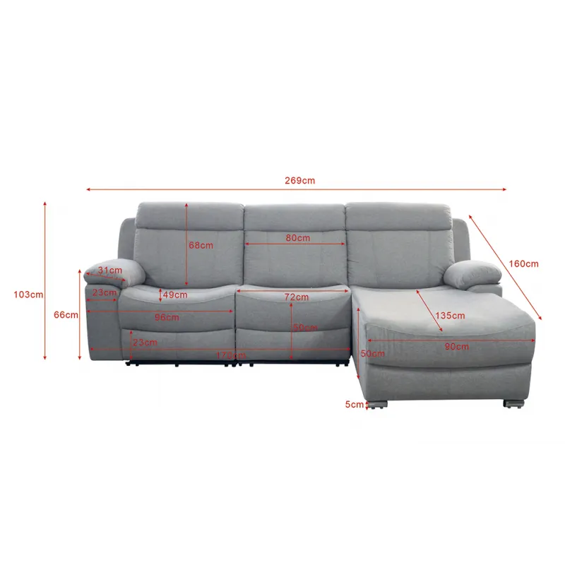 Chaiselongue Olimpo relax eléctrico izquierda
