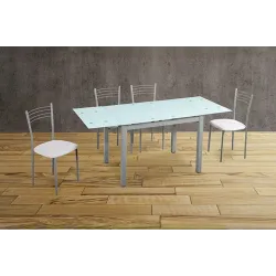 MESA COCINA MOD.70 CON 4 TABURETES BLANCO