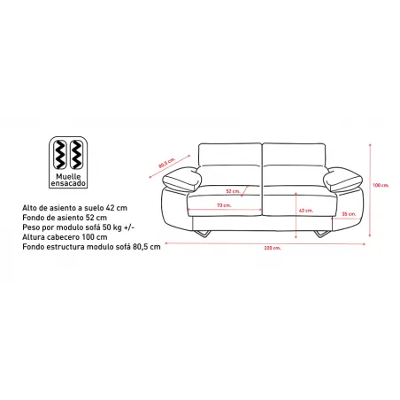 SOFA 3PL TAP. EDI MOD. EPI