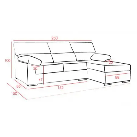 SHAISELONGUE IZDA. FIJA TAP. NEVADA, EDI, CAIRO Y MAGNOL MOD