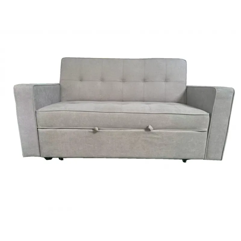 Sofá cama con brazos mod. Rol gris claro