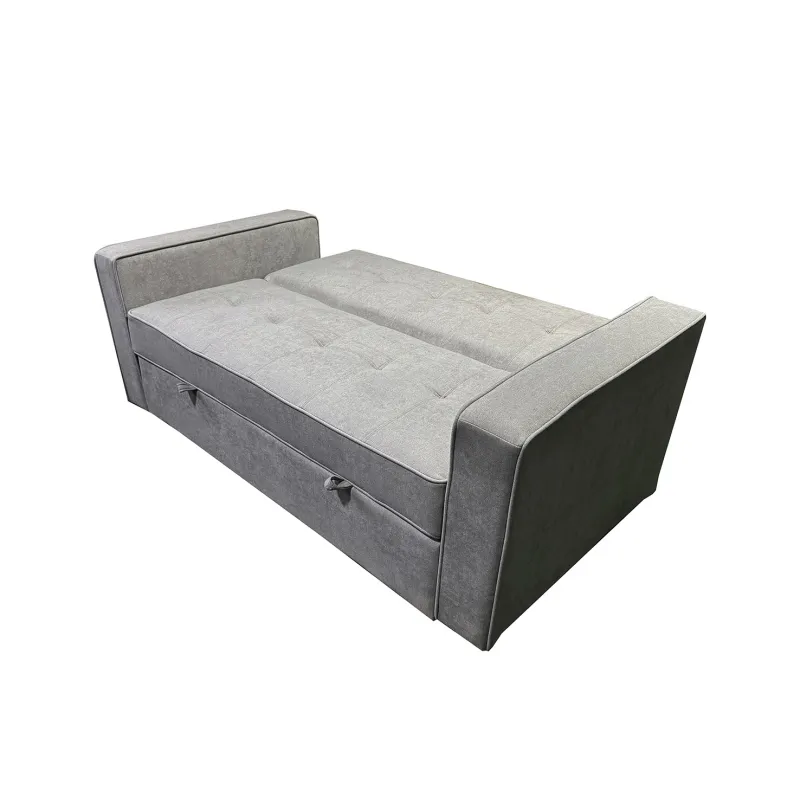 Sofá cama con brazos mod. Rol gris claro