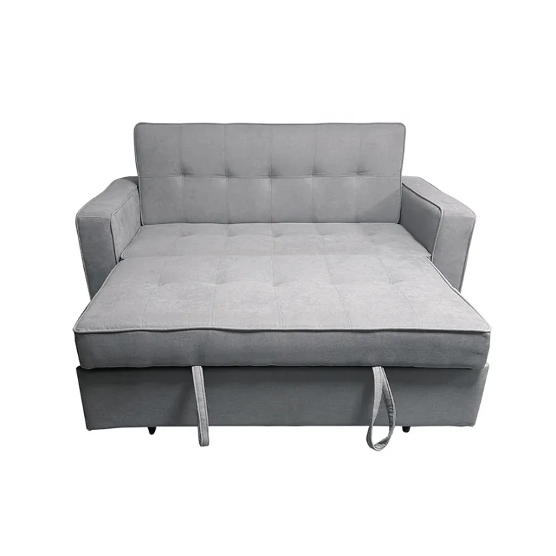 Sofá cama con brazos mod. Rol gris claro