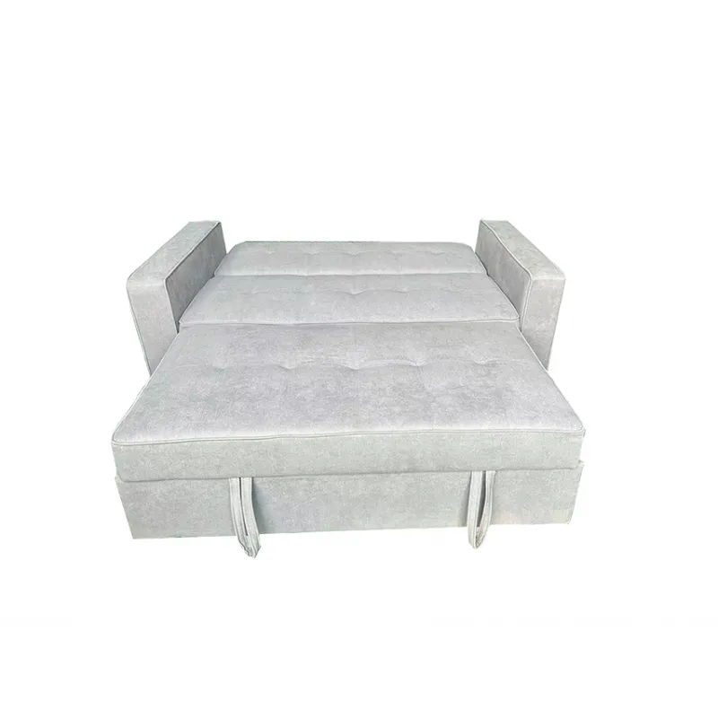 Sofá cama con brazos mod. Rol gris claro