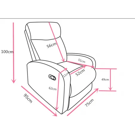 SOFA 1P RELAX TAP. SIBERIA BEIGE O MARENGO