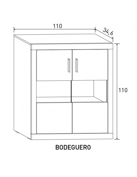 BODEGUERO 110X110 CM. LARA APIL.CAM-BL             CAMBRIA-B