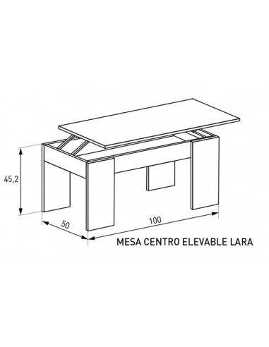 MESA CENTRO ELEVABLE LARA CAÑON