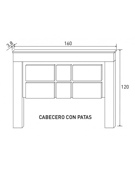 CABECERO CON PATAS 160 CM. LARA DORM.ANDP-G        ANDERSEN