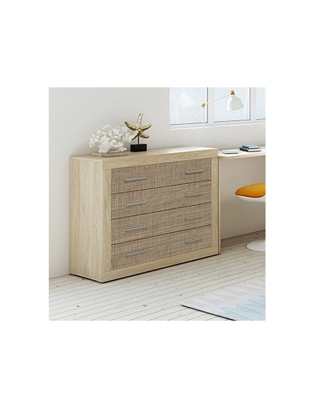 COMODA 4 CAJONES LARA DORM.CAM-BL                  CAMBRIA-B