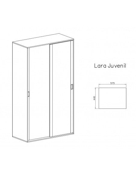 ARMARIO 2P.CORREDERA  LARA DORM.ANDP-G             ANDERSEN