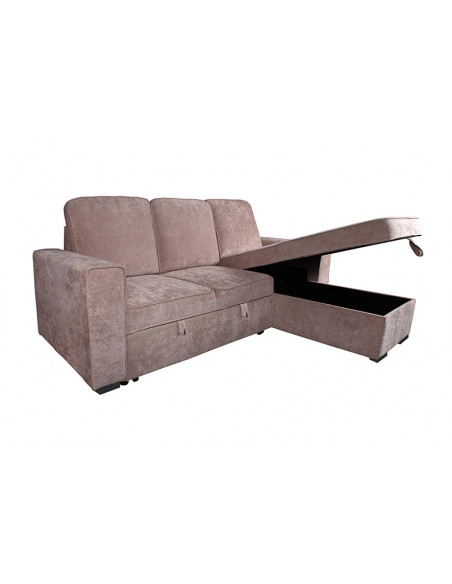 SHAISELONGUE CAMA C/ARCÓN TAP. NEPAL GRIS O BEIGE
