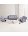 SOFA 3+2+1 RELAX ELÉCTRICO TAP. BEIGE O GRIS MOD TROYA | Oferta