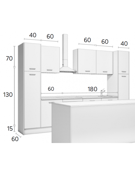 COCINA COMPLETA 320 CM.