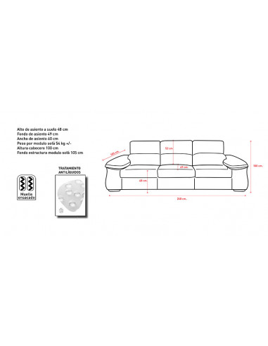 SHAISELONGUE CAMA C/ARCON IZDA. MOD. NADIA BEIG O GRIS
