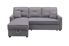 CHAISELONGUE CAMA DAX GRIS LARGO 202 CM. 2