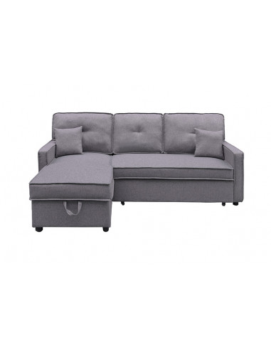 CHAISELONGUE CAMA DAX GRIS LARGO 202 CM.