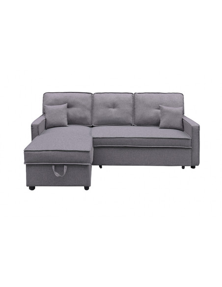 CHAISELONGUE CAMA DAX GRIS LARGO 202 CM.