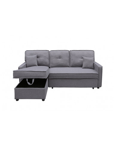 CHAISELONGUE CAMA DAX GRIS LARGO 202 CM.
