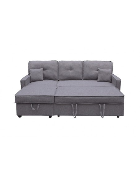 CHAISELONGUE CAMA DAX GRIS LARGO 202 CM.