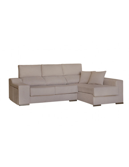 Chaiselongue Málaga derecha beige o gris