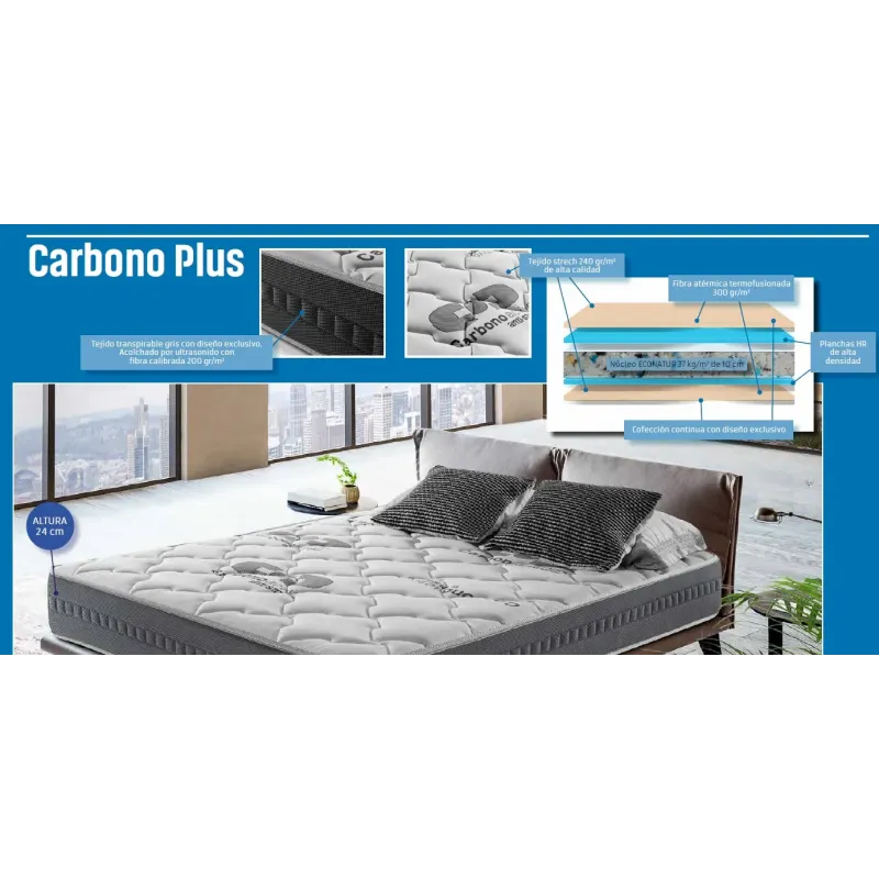 COLCHON CARBONO PLUS altura 24
