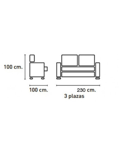 SOFA 3P. MOD. ROBERT
