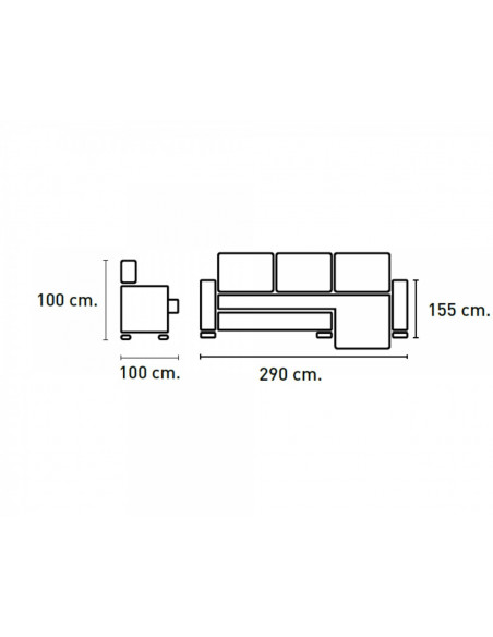 Chaiselongue Robert antimanchas derecha