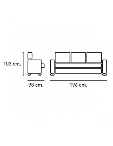 SOFA 3P RELAX LUXOR BEIG MARENGO