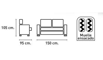 SOFA 2P. MOD.KOKE EN RELAXMUEBLES.COM 2