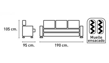 SOFA 3 PLAZAS MODELO KOKE EN RELAX MUEBLES 2